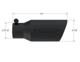 MBRP Universal Angled Rolled End Tip 4in OD / 2-3/4in Inlet / 10in Length - Black thumbnail 4