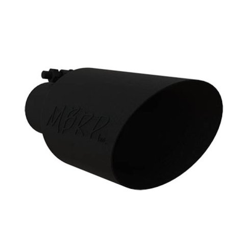 MBRP Universal Dual Wall Angle Rolled End Tip 4-1/2in OD / 2-1/2in Inlet / 11in Length - Black thumbnail 1
