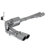 MBRP 2019+ Chevrolet Silverado 1500 4.5L/5.3L Pre-Axle Dual Side Exit w/ 4in OD Tip- T304 thumbnail 1