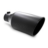 MBRP Universal Tip 8in O.D. Rolled End 4in inlet 18in length Black thumbnail 1