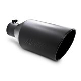 MBRP Universal Tip 8in O.D. Rolled End 4in inlet 18in length Black thumbnail 2
