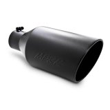 MBRP Universal Tip 8in O.D. Rolled End 4in inlet 18in length Black thumbnail 3