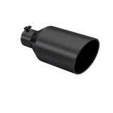 MBRP Universal Tip 8in O.D. Rolled End 4in inlet 18in length Black thumbnail 4