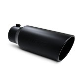 MBRP Universal Tip 7in O.D. Rolled End 5in inlet 18in length Black thumbnail 1