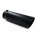 MBRP Universal Tip 6in OD Angled Rolled End 5in Inlet 18in Length Black Finish Exhaust thumbnail 3