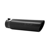 MBRP Universal 5in OD Angled Rolled End 4in Inlet 18in Length Black Finish Exhaust Tip thumbnail 1