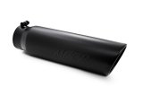 MBRP Universal 5in OD Angled Rolled End 4in Inlet 18in Length Black Finish Exhaust Tip thumbnail 4