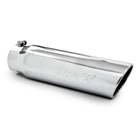 MBRP Universal 5in OD Angled Rolled End 4in Inlet 18in Length T304 Exhaust Tip thumbnail 2