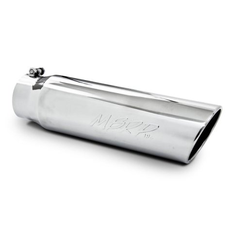 MBRP Universal 5in OD Angled Rolled End 4in Inlet 18in Length T304 Exhaust Tip thumbnail 4
