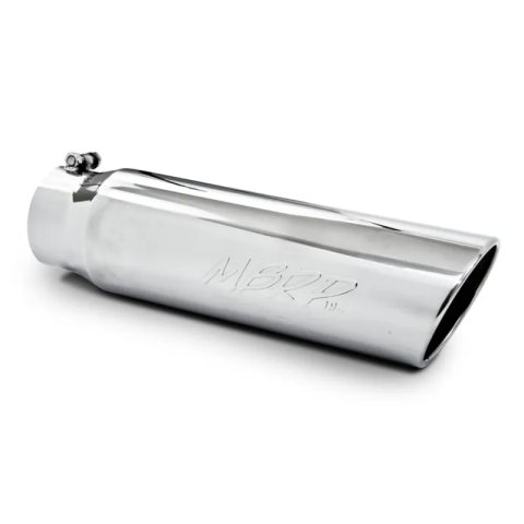 MBRP Universal 5in OD Angled Rolled End 4in Inlet 18in Length T304 Exhaust Tip thumbnail 8