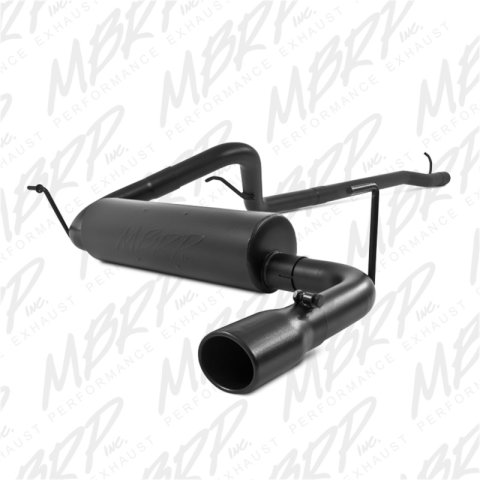 MBRP 12 Jeep Wrangler/ Rubicon 3.6L Cat Back Single Rear Exit Black Exhaust thumbnail 1