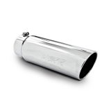 MBRP Universal Tip 6in OD Angled Rolled End 5in Inlet 18in Length T304 Exhaust thumbnail 1