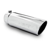 MBRP Universal Tip 6in OD Angled Rolled End 5in Inlet 18in Length T304 Exhaust thumbnail 3