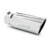 MBRP Universal Tip 7in O.D. Rolled End 5in inlet 18in length - T304 (SINGLE TIP) thumbnail 1