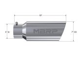 MBRP Universal Tip 7in O.D. Rolled End 5in inlet 18in length - T304 (SINGLE TIP) thumbnail 5