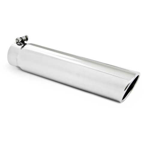 MBRP Universal Tip 3.5in OD 3in Inlet 16in L Angled Cut Rolled End Clampless-No Weld T304 thumbnail 2
