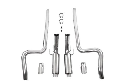 MBRP 11-14 Ford Mustang GT 5.0L Dual Split Rear Race Version T409 3in Cat Back Exhaust System thumbnail 2
