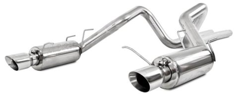 MBRP 11-14 Ford Mustang GT 5.0L Dual Split Rear Race Version T409 3in Cat Back Exhaust System thumbnail 3