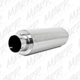 MBRP Universal Quiet Tone Muffler 5in Inlet /Outlet 8in Dia Body 31in Overall thumbnail 4