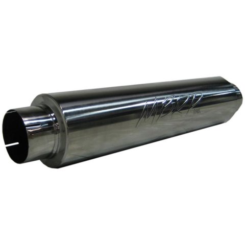 MBRP Universal Quiet Tone Muffler 5in Inlet /Outlet 8in Dia Body 31in Overall thumbnail 4