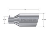 MBRP Universal Tip 8in O.D. Rolled End 4in inlet 18in length T304 thumbnail 5