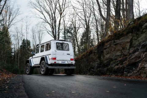 MBRP 03-18 Mercedes-Benz W463A G-Class 3in Cat Back Dual Turn Down T304 thumbnail 3