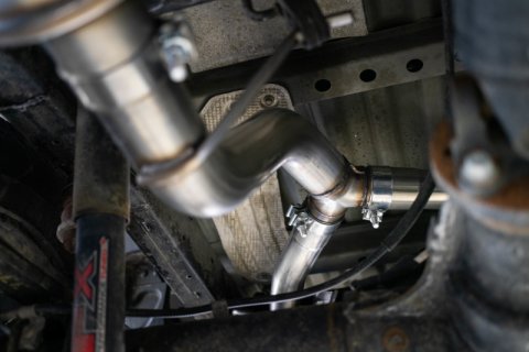 MBRP 19-20 Ford Ranger 2.3L 3in Dual Split Rear Outlet 4in OD Tips Black Coated Cat Back Exhaust thumbnail 2