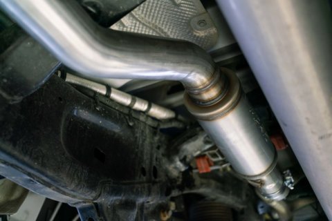 MBRP 3in Single in/out Muffler Replacement, 19-20 Ram 1500 5.7L, High Flow, T409 thumbnail 2
