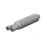 MBRP Universal Muffler 3in Inlet/Dual 2.5in Outlet 30in Length T409 SS Mild Tone (NO DROPSHIP) thumbnail 4