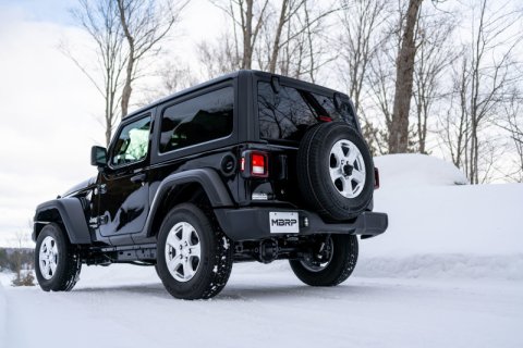 MBRP 18-20 Jeep Wrangler JL 2.5in Single Rear Exit Cat Back Exhaust - Aluminum thumbnail 7