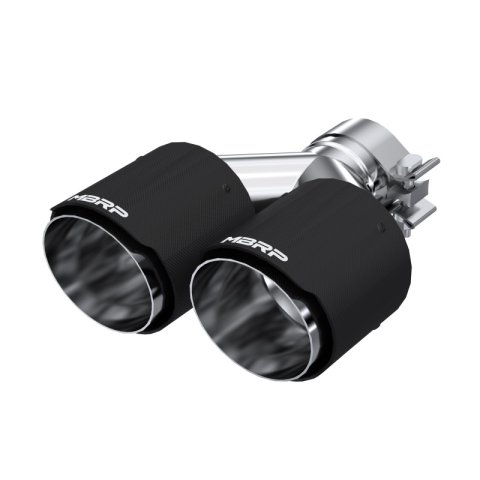 MBRP Universal Carbon Fiber Dual Tip 4in OD/2.5in Inlet thumbnail 1
