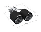 MBRP Universal Carbon Fiber Dual Tip 4in OD/2.5in Inlet thumbnail 3