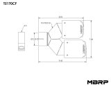MBRP Universal Carbon Fiber Dual Tip 3.5in OD/2.5in Inlet thumbnail 2