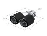 MBRP Universal Carbon Fiber Dual Tip 3.5in OD/2.5in Inlet thumbnail 3