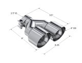 MBRP Universal T304 SS Dual Tip 4in OD/2.5in Inlet thumbnail 3