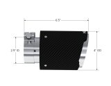 MBRP Universal Carbon Fiber Tip 4in OD/2.5in Inlet/6.5in L thumbnail 2