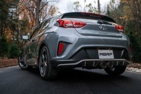 MBRP 2019+ MBRP Hyundai Veloster Turbo Cat Back - T304 Stainless - Carbon Fiber Tip thumbnail 2