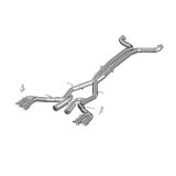 MBRP 2016 Chevy Camaro V8 6.2L 6spd 3in T409 Race Dual Cat Back w/ 4.5in Quad Dual Wall Tips thumbnail 4
