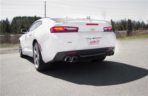 MBRP 2016 Chevy Camaro V8 6.2L 6spd 3in Alum Race Dual Cat Back w/ 4.5in Quad Dual Wall Tips thumbnail 3