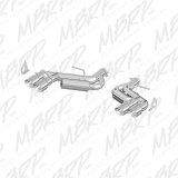 MBRP 2016-2024 Chevy Camaro 6.2L w/ NPP 3in Alum Race Dual Axle Back w/ 4in Quad Polished Tips thumbnail 1