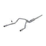 MBRP 14 Chevy/GMC 1500 Silverado/Sierra 4.3L V6/5.3L V8 Dual Split Rear T409 3in Cat Back Exhaust thumbnail 1