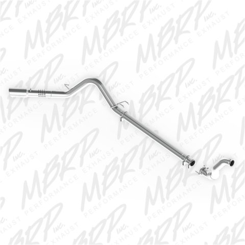 MBRP 08-10 Ford 6.4L F250/350/450 4 inch Filter Back Single Side Exit Aluminum and Down Pipe thumbnail 2