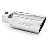 MBRP Universal Tip 7inch O.D. Rolled End 4inch inlet 18inch length - T304 (SINGLE TIP) thumbnail 1