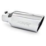 MBRP Universal Tip 7inch O.D. Rolled End 4inch inlet 18inch length - T304 (SINGLE TIP) thumbnail 3