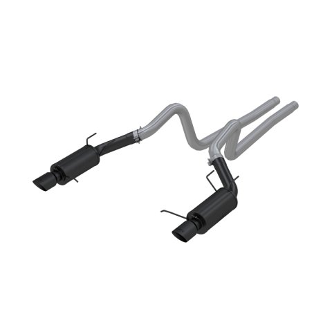 MBRP 11-14 Ford Mustang GT 5.0L 3in Cat Back Dual Split Rear Street Version 4in Tips - Black thumbnail 2