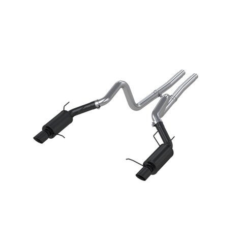 MBRP 11-14 Ford Mustang GT 5.0L 3in Cat Back Dual Split Rear Street Version 4in Tips - Black thumbnail 5