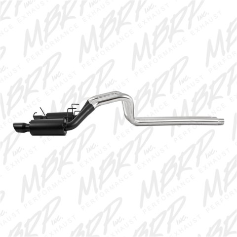 MBRP 11-14 Ford Mustang GT 5.0L 3in Cat Back Dual Split Rear Street Version 4in Tips - Black thumbnail 7