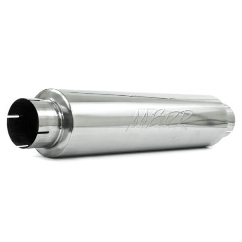 MBRP Universal Quiet Tone Muffler 4in Inlet/Outlet 24in Body 6in Dia 30in Overall T409 thumbnail 2