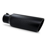 MBRP Universal Tip 6in OD Rolled End 4in Inlet 18in L Black Coated Exhaust Tip thumbnail 2