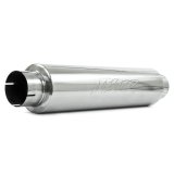 MBRP Universal Quiet Tone Muffler 4in Inlet/Outlet 24in Body 6in Dia 30in Overall T304 thumbnail 1